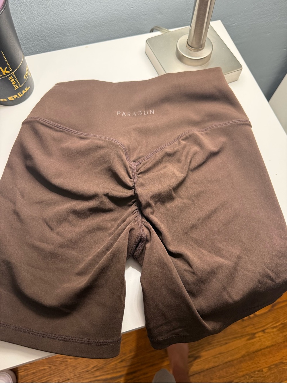 PARAGON Chocolate Brown High-Rise Bike Shorts